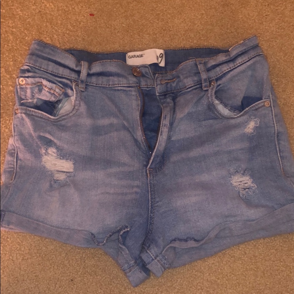Light denim shorts